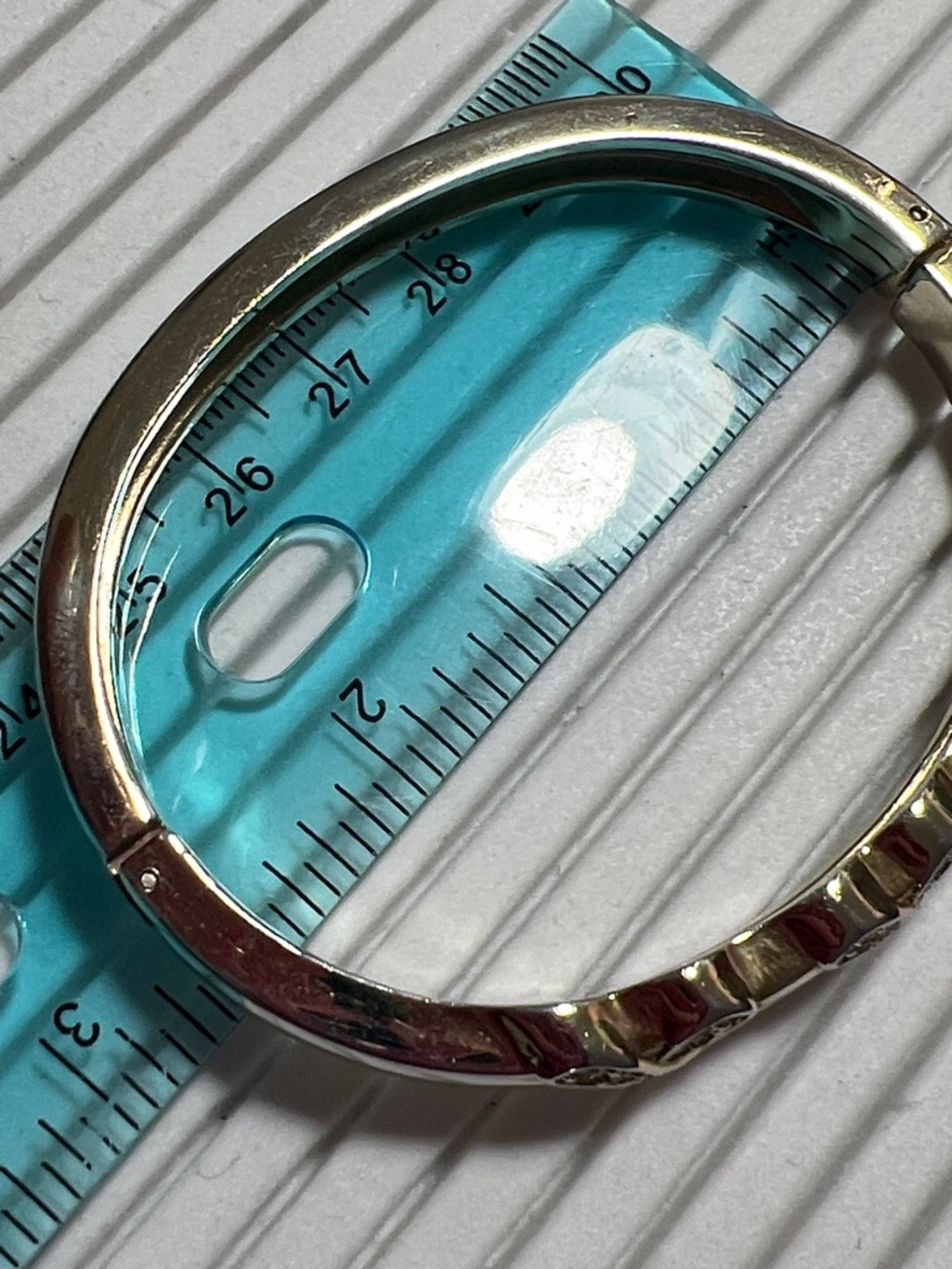 Silver-Tone Rhinestone Twist Bangle Bracelet - Picture 5 of 7